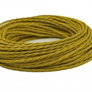 Ретро кабель витой 2x4 Шафран, Interior Wire ПРВ2400-ШФР (1 метр)