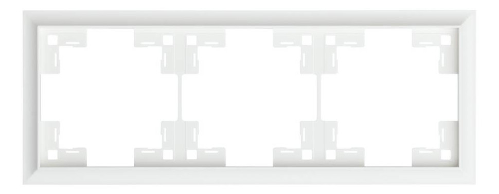 Рамка 3 местная, Белый сатин, Classic Rikett 35930 MW