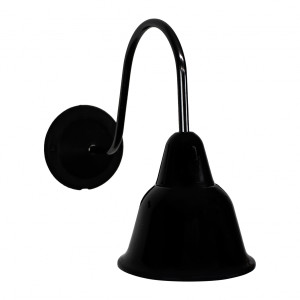 Бра рожковый Campana. Черный керамический плафон в сочетание с никилем. BS1-21-0303/35/119