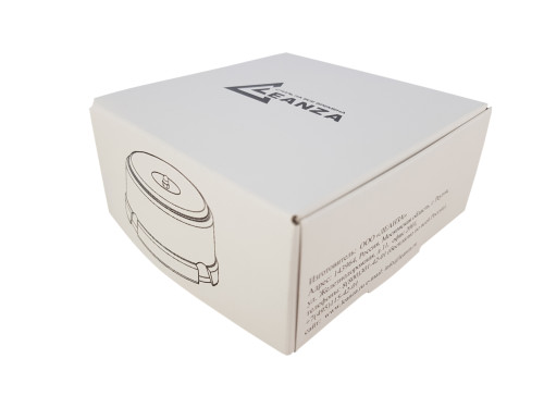 Распаечная коробка керамика D93х47, белый, серебристая фурнитура, Leanza КРБС