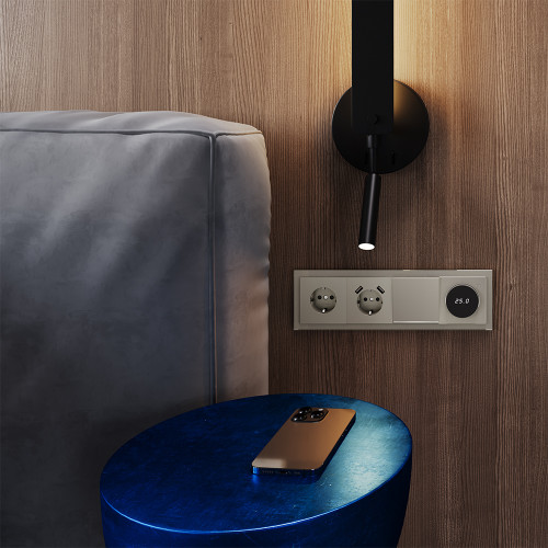 Рамка 4 местная, стекло, Шелк, S70 Voltum VLS110404