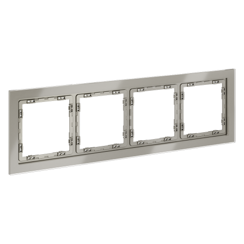 Рамка 4 местная, стекло, Шелк, S70 Voltum VLS110404