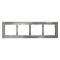 Рамка 4 местная, стекло, Шелк, S70 Voltum VLS110404