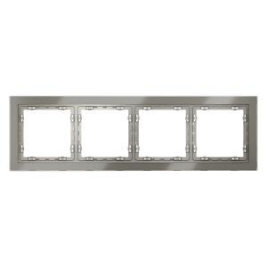 Рамка 4 местная, стекло, Шелк, S70 Voltum VLS110404