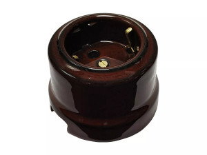 Ретро розетка фарфоровая с 3/К, Петровский гранит, ТМ МезонинЪ Аврора GE70302-46 Ретро розетка фарфоровая с 3/К, Петровский гранит, ТМ МезонинЪ Аврора GE70302-46