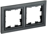 Рамка 2 местная, Черный, Brite IEK BR-M22-K02