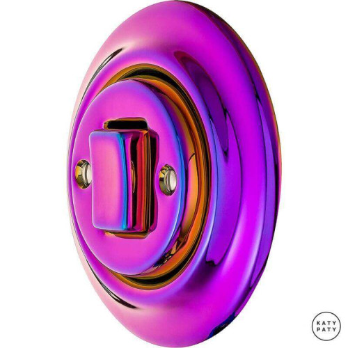 Выключатель кнопочный 1 кл., пурпурно-фиолетовый металлик, Katy Paty PEVIGW1 