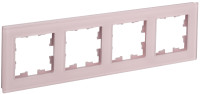 Рамка 4 местная, стекло, Розовый матовый, Brite IEK BR-M42-G-31-K14