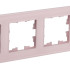 Рамка 4 местная, стекло, Розовый матовый, Brite IEK BR-M42-G-31-K14