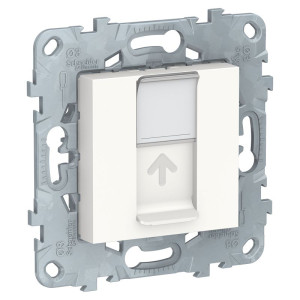 Розетка компьютерная RJ45 Cat. 5e UTP, Белый, Unica New Schneider NU541118