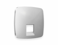 Лицевая панель розетки комп. с шторками RJ45 Cat. 6, Серебро глянец, OMEGA Quant Ambrella Volt OP4120
