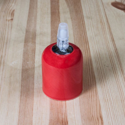Ретро патрон керамический Е27, красный, M1 RED Euro-Lamp