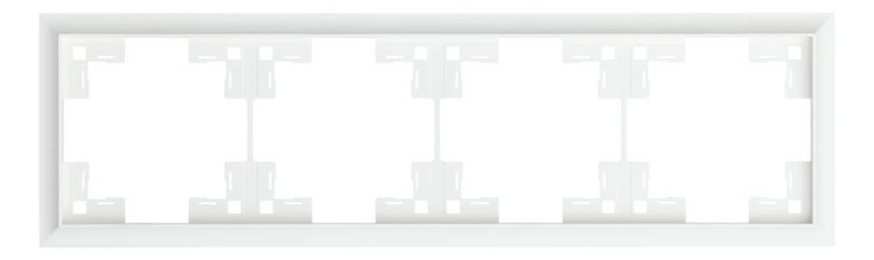 Рамка 4 местная, Белый сатин, Classic Rikett 35940 MW Рамка 4 местная, Белый сатин, Classic Rikett 35940 MW