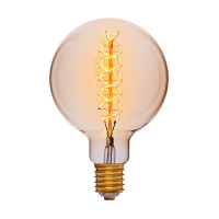 Ретро лампа накаливания G150 F5 95Вт Е40, золотистая Sun Lumen 052-160