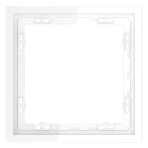 Рамка 1 местная, пластик, Белый глянцевый, Voltum S70 VLS100101