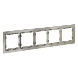 Рамка 5 местная, стекло, Шелк, Voltum S70 VLS110504