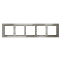 Рамка 5 местная, стекло, Шелк, Voltum S70 VLS110504