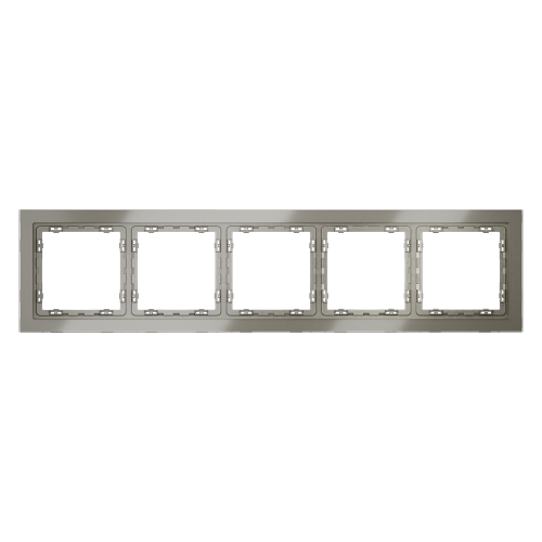 Рамка 5 местная, стекло, Шелк, Voltum S70 VLS110504