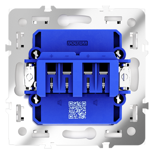 Розетка акустическая 4-местная, Белый глянцевый, S70 Voltum VLS060301