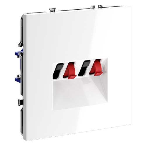 Розетка акустическая 4-местная, Белый глянцевый, S70 Voltum VLS060301