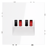 Розетка акустическая 4-местная, Белый глянцевый, S70 Voltum VLS060301