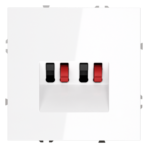 Розетка акустическая 4-местная, Белый глянцевый, S70 Voltum VLS060301