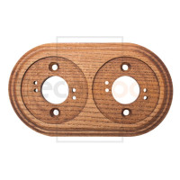 Рамка 2 местная деревянная на бревно D320 мм, ясень в масле, DecoWood ОМРФМ2-320