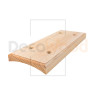 Накладка 4 местная деревянная на бревно D320 мм, ясень без тонировки, DecoWood ОМ4-320