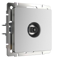 Розетка телевизионная TV оконечная, Серебряный матовый, Werkel W1183065