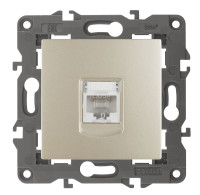 Розетка компьютерная RJ45 Cat. 5e, Шампань, Эра Elegance 14-3107-04