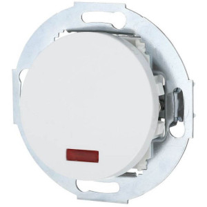 Выключатель кнопочный 1 кл. с подсветкой, Белый, Vintage LK Studio 880204-1