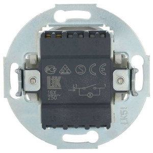 Выключатель кнопочный 1 кл. с подсветкой, Белый, Vintage LK Studio 880204-1