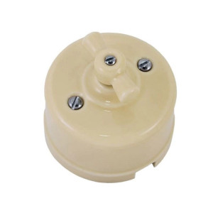 Выключатель керамика 2 кл. (4 положения), Слоновая кость, Болонь TDM ELECTRIC SQ1820-0313
