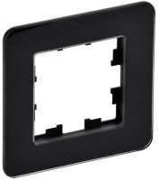 Рамка 1 местная, стекло, Черный RE, Brite IEK BR-M12-G-41-K02
