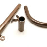Труба стальная с муфтой для лофт проводки D16 мм. (2 м.), бронза металлик, Petrucci 16*1.0*2000BM