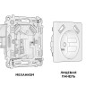 Розетка с З/К и USB зарядкой А+А с шторками, Черный матовый, ALFA Quant Ambrella Volt MA809010