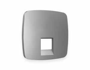 Лицевая панель розетки комп. с шторками RJ45 Cat. 6, Сталь матовый, OMEGA Quant Ambrella Volt OP5120