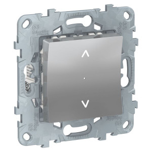 Кнопка для жалюзи без фиксации, алюминий, Unica New Schneider NU550830