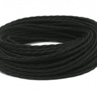 Ретро кабель витой 2x4 Черный, Interior Wire ПРВ2400-ЧРН (1 метр)