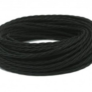 Ретро кабель витой 2x4 Черный, Interior Wire ПРВ2400-ЧРН (1 метр)