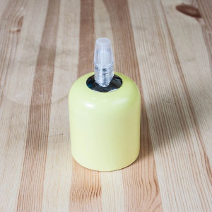 Ретро патрон керамический Е27, желтый, M1 YELLOW Euro-Lamp