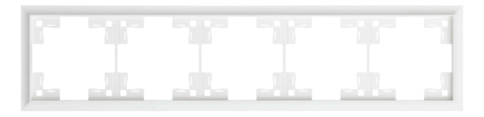 Рамка 5 местная, Белый сатин, Classic Rikett 35950 MW
