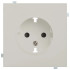 Лицевая панель розетки с З/К, Лен, Rikett 35632 LN