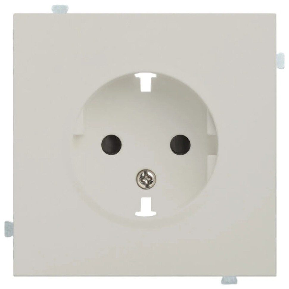 Лицевая панель розетки с З/К, Лен, Rikett 35632 LN