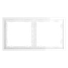 Рамка 2 местная, пластик, Белый глянцевый, Voltum S70 VLS100201