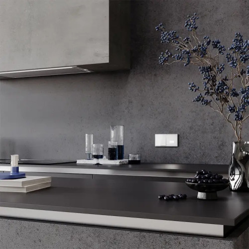 Рамка 2 местная, пластик, Белый глянцевый, Voltum S70 VLS100201