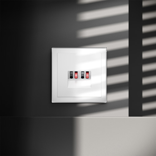 Розетка акустическая 4-местная, Белый матовый, S70 Voltum VLS060302