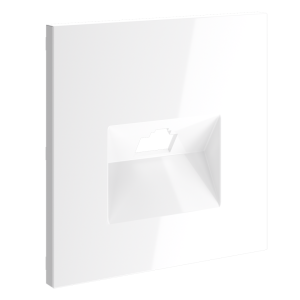 Лицевая панель для розетки компьютерной RJ45 Cat.6, Белый матовый, S70 Voltum VLS001302