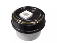 Розетка фарфоровая компьютерная RJ45 без рамки, Золото на черном, ТМ МезонинЪ GE70341-53k