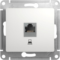 Розетка компьютерная RJ45 Cat. 5e, Белый, Glossa SE GSL000181K